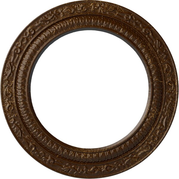Ekena Millwork Andrea Ceiling Medallion (Fits Canopies up to 8"), 12"OD x 8"ID x 1/2"P, Root Beer Crackle CM12ADRBC - main